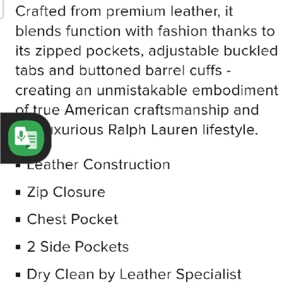 Ralph Lauren Premium Leather Jacket - Picture 6 of 6